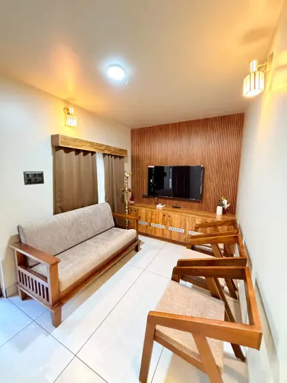 Living room at The Verandah, Punalur